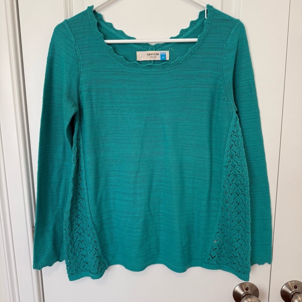 Anthro Sparrow Lace Detail Sweater